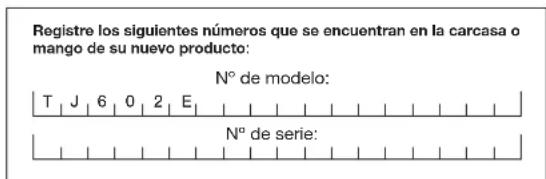 Sun Joe TJ602E - Modelo y número de série - 1