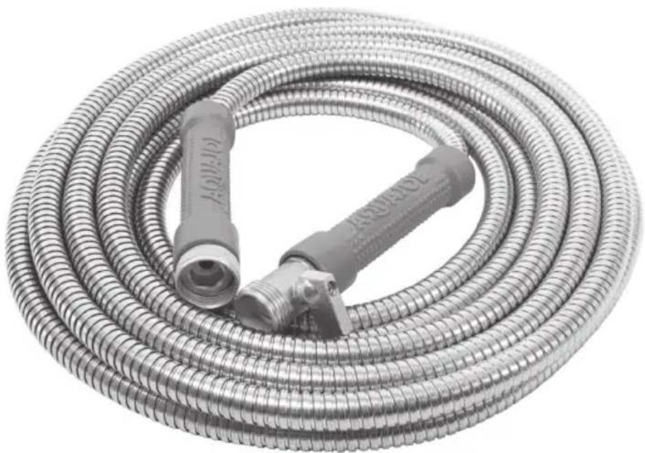 Aqua Joe AJSGH25MAX - BOYAU D'ARROSAGE EN ACIER INOXYDABLE - 1