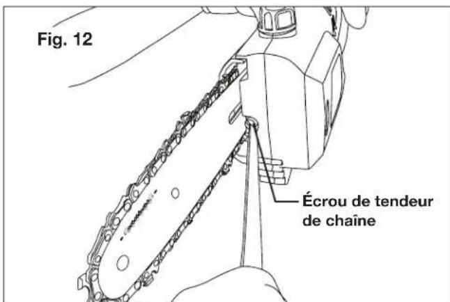 Sun Joe SWJ802ESJB - Pose/remplacement du guide-chaine et de la chaine - 12