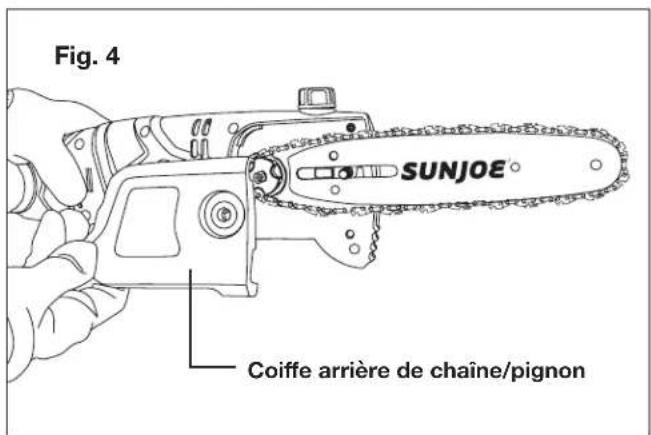 Sun Joe SWJ802ESJB - Pose/remplacement du guide-chaine et de la chaine - 4