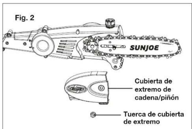Sun Joe ION8PS2LT - Instalación y reemplazo de la barra-guía yadena - 2