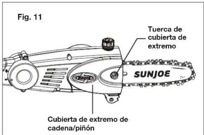 Sun Joe ION8PS2LT - Instalación y reemplazo de la barra-guía yadena - 11