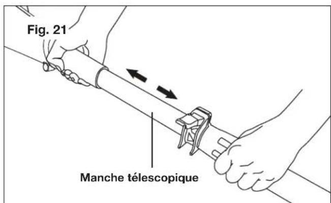 Sun Joe ION8PS2LT - Réglage du manche téléscopique - 2