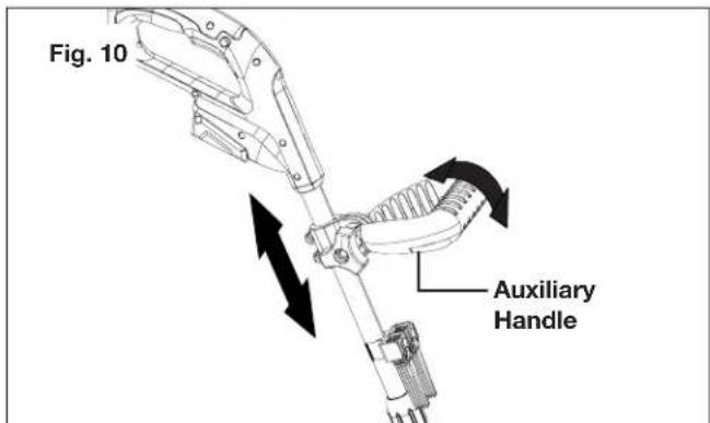 Sun Joe 24VGT10CT - Adjusting the Auxiliary Handle - 2
