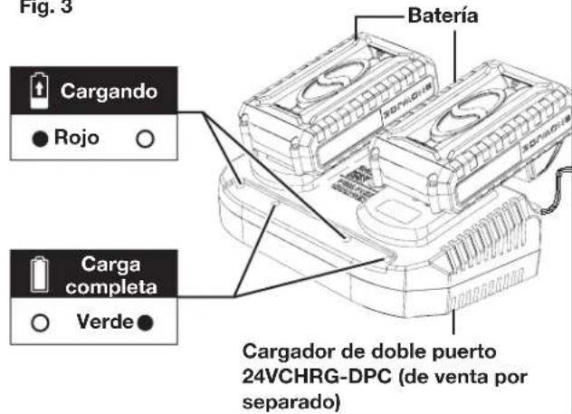 Sun Joe 24VGT10CT - Carga de la batería - 5