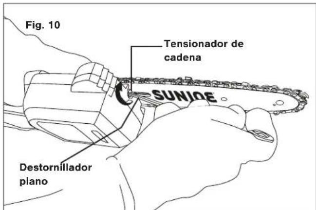Sun Joe SWJ803E - Instalación y reemplazo de la barra-guía y cadaña - 10