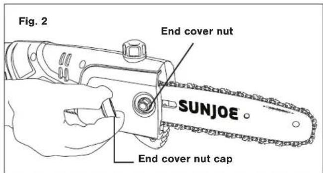 Sun Joe SWJ803E - Installing/Replacing the Guide Bar and Chain - 2