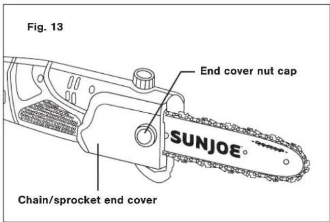 Sun Joe SWJ803E - Installing/Replacing the Guide Bar and Chain - 13