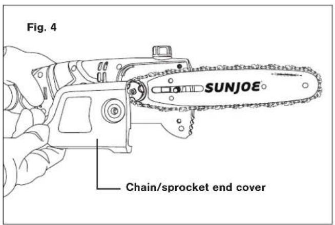 Sun Joe SWJ803E - Installing/Replacing the Guide Bar and Chain - 4