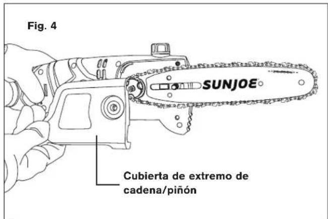 Sun Joe SWJ803E - Instalación y reemplazo de la barra-guía y cadaña - 4