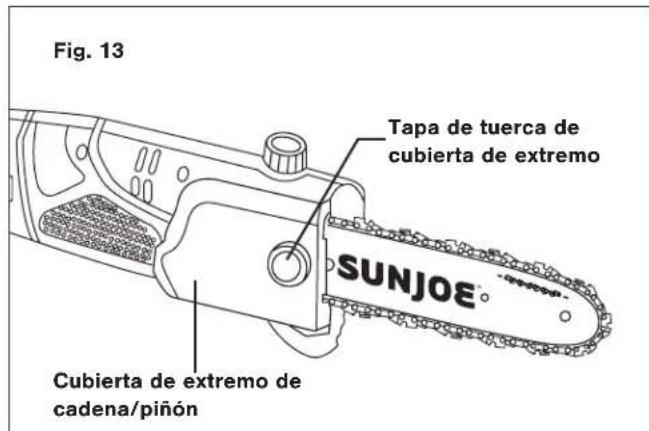 Sun Joe SWJ803E - Instalación y reemplazo de la barra-guía y cadaña - 13