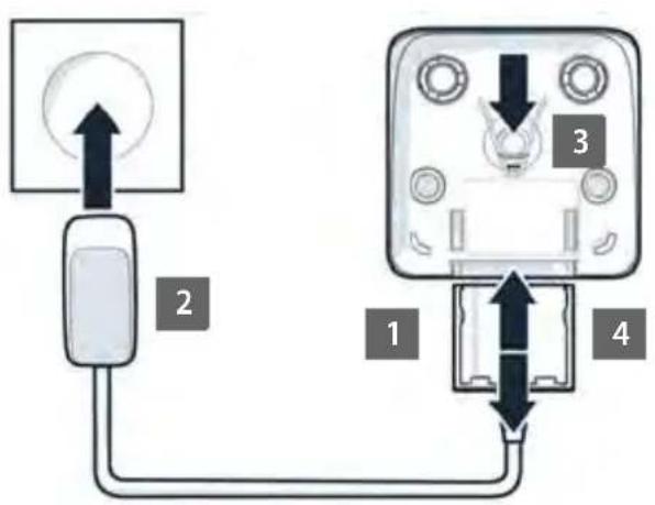 GIGASET Comfort 500A IP flex - Raccorder le chargeur (s'il est fourni) - 1