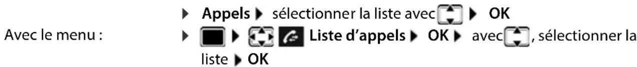 GIGASET Comfort 500A IP flex - Ouvrir le journal des appels - 1