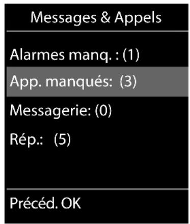 GIGASET Comfort 500A IP flex - Listes de messages - 8