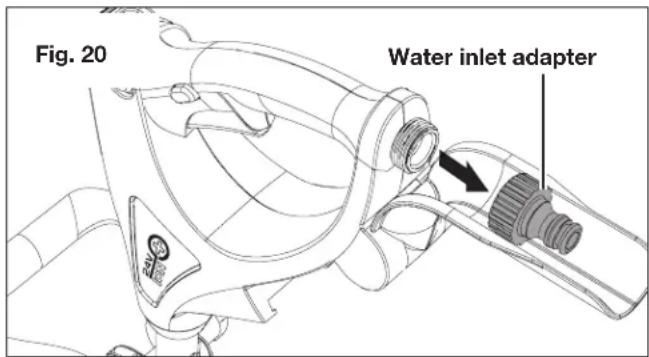 Sun Joe 24VPSCCT - Clean the Water Inlet Filter - 1