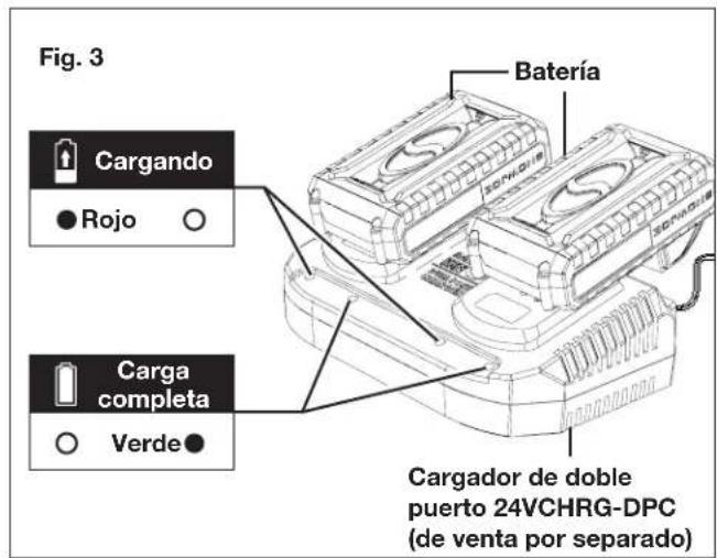 Sun Joe 24VPSCCT - Carga de la bateria - 3