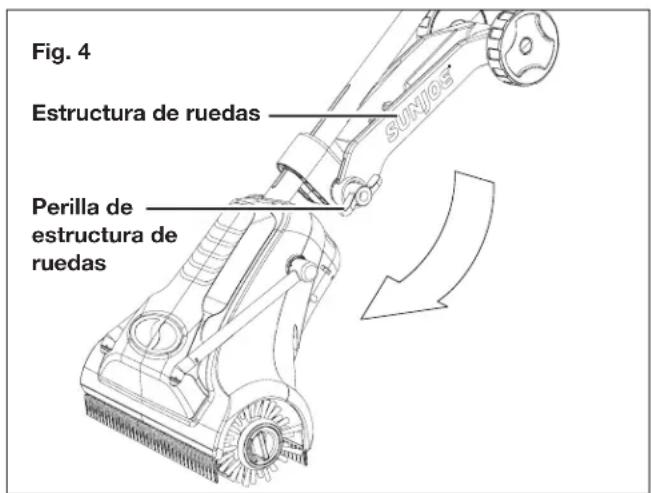 Sun Joe 24VPSCCT - Ajuste de la estructura de ruedas - 1