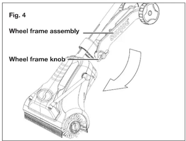 Sun Joe 24VPSCCT - Adjust the Wheel Frame - 1