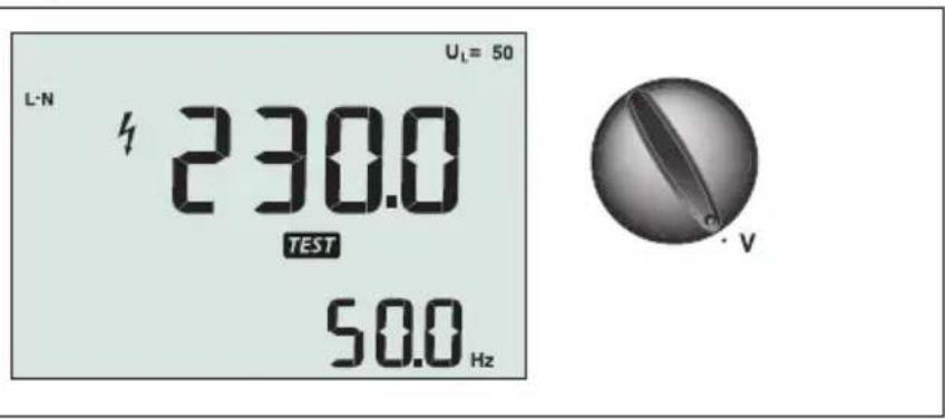 U_L= 50 L-N 230.0 TEST 50.0 Hz
