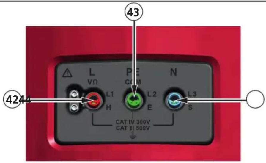 43 L VΩ L1 H P C M L2 E N L3 S CAT IV 300V CAT III 500V 4244
