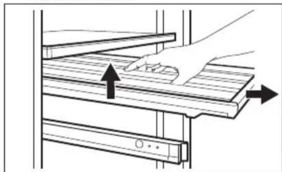 AEG AWUD040B8B - Extracción de los estantes - 1