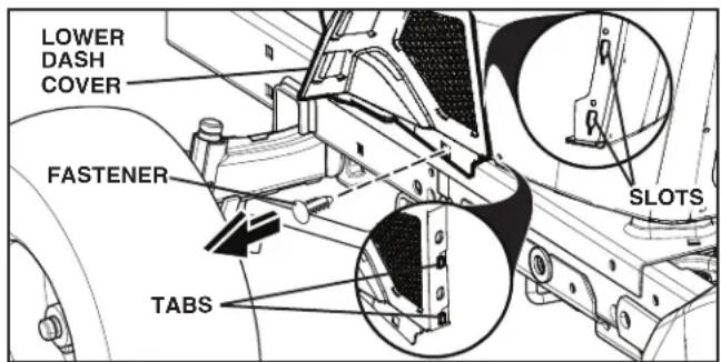 HUSQVARNA YTH18542 - LOWER DASH COVER REMOVAL - 1