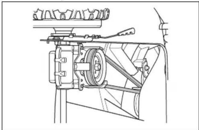 HUSQVARNA L 321AH - To remove the drive belt - 6