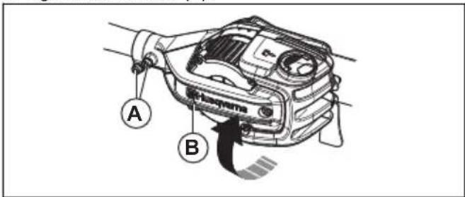 HUSQVARNA 530iP5 - To adjust the angle of the saw head - 2