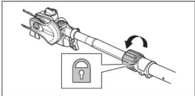 HUSQVARNA 530iP5 - To adjust the length of the shaft - 2