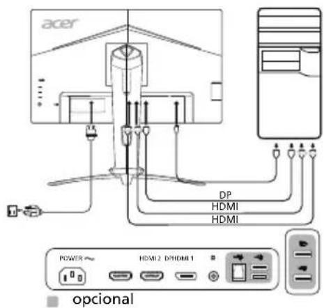 ACER XV253Q - Controles externos - 1