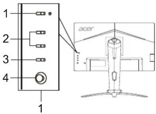 ACER XV253Q - Udvendige knapper - 1