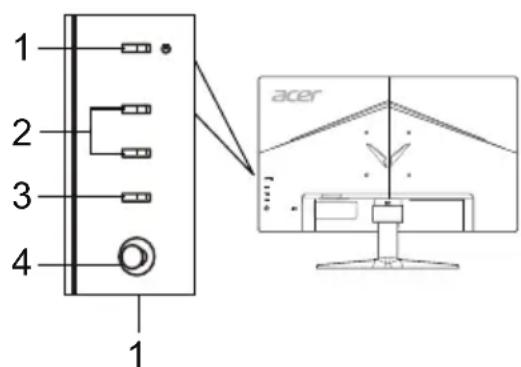 ACER VG271UP - Controles externos - 1