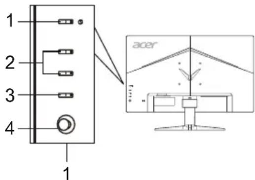 ACER VG271UP - Commandes externes - 1