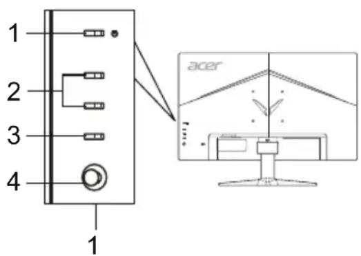ACER VG271UP - External bedieningselementen - 1