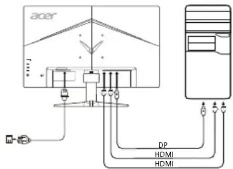 ACER VG271UP - Monitor LCD Acer - Prévodce pro rychlé nastavení - 1