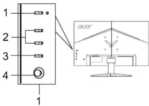 ACER VG271UP - Udvendige knapper - 1