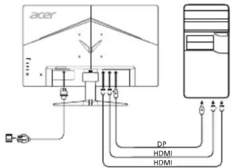 ACER VG271UP - Пд' endання MOHITOPa Do KOMn'IoTepa - 1