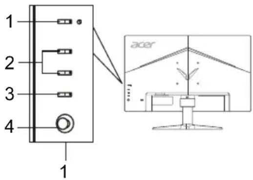 ACER VG271UP - Külső kezelöszervek - 1