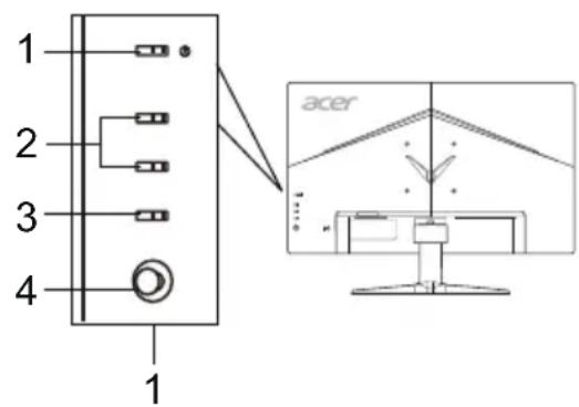 ACER VG271UP - Controles externos - 1