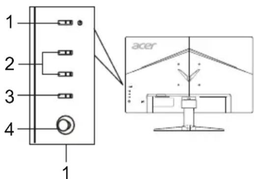 ACER VG271UP - Controles externos - 1