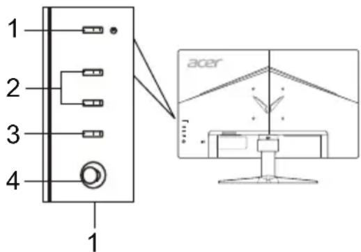 ACER VG271UP - Zewnetrzne elementy sterujuce - 1