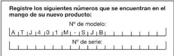 Snow Joe ATJ401MSJB - Modelo y número de série - 1