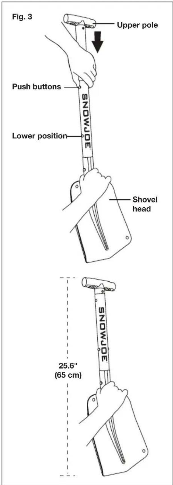 Snow Joe ATJ401MSJB - Pole Adjustment - 1
