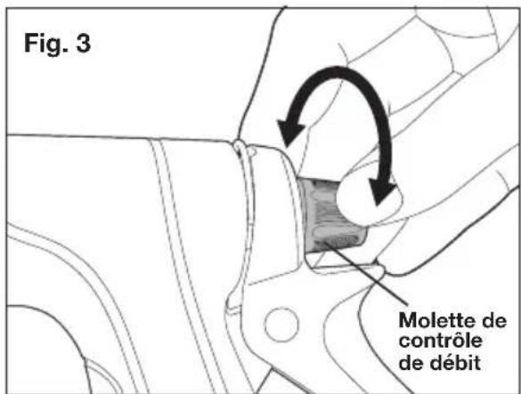 Aqua Joe AJHN104 - Utilisation de la molette de contrôle de débit - 1