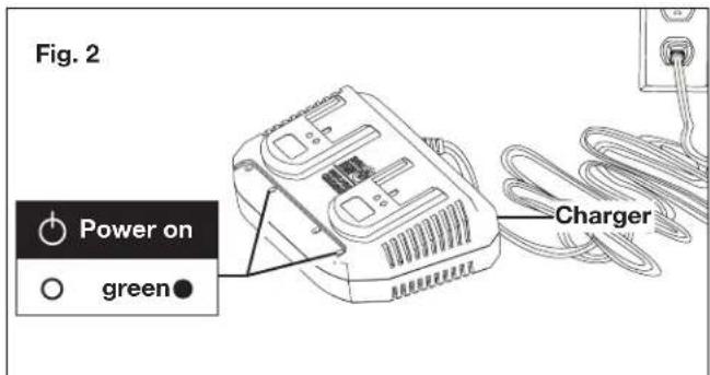 Fig. 2 Power on green Charger