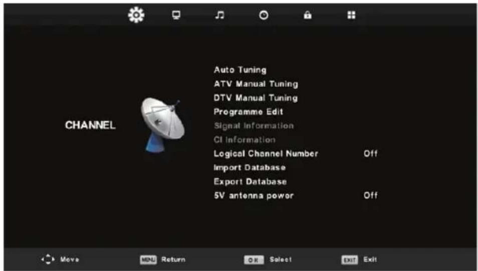 LENCO DVL1962BK - Channel Menu - 1