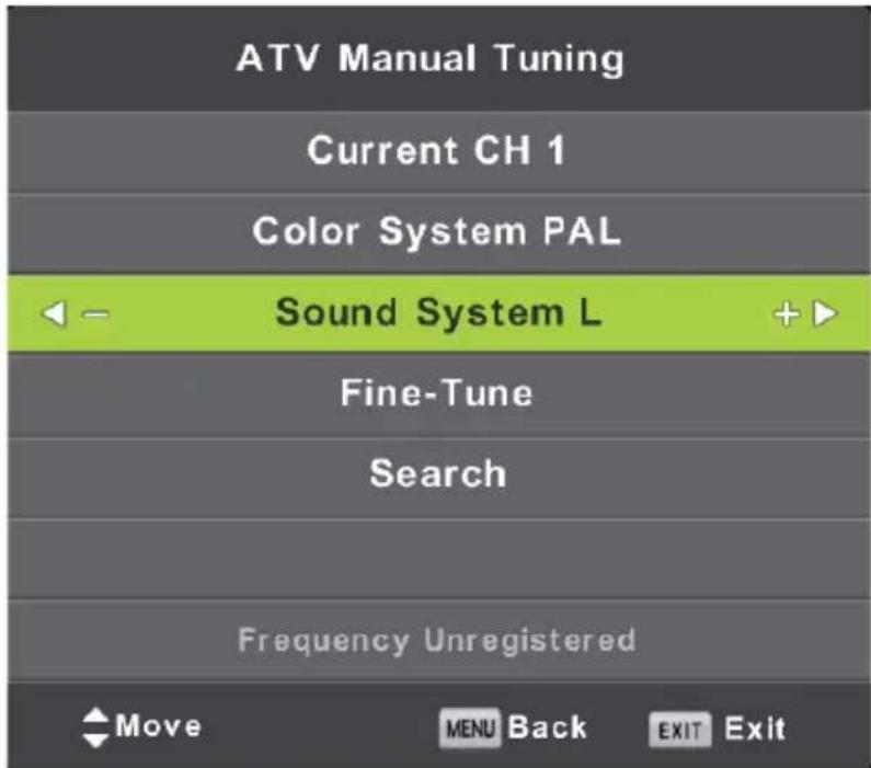 LENCO DVL1962BK - ATV Manual Tuning (Syntonisation manuelle ATV) - 1