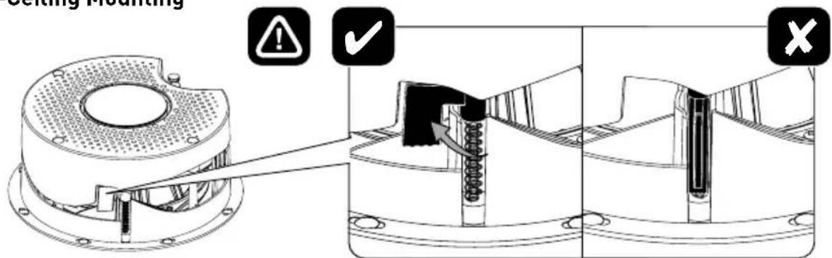 Ceiling Mounting ⚠️ ✓ ✗