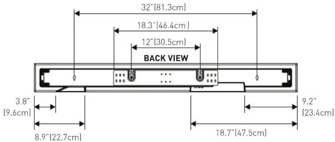 Paradigm PW Soundbar - WALL MOUNT CONFIGURATION - 2