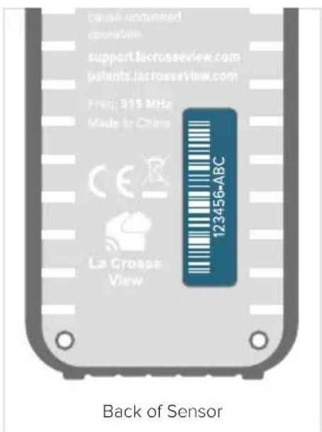 LA CROSSE TECHNOLOGY V15 - Manually Add Your Sensor to the App\* - 4